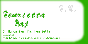 henrietta maj business card